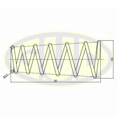 Пружина ходовой части | зад | - GUD GCS244216