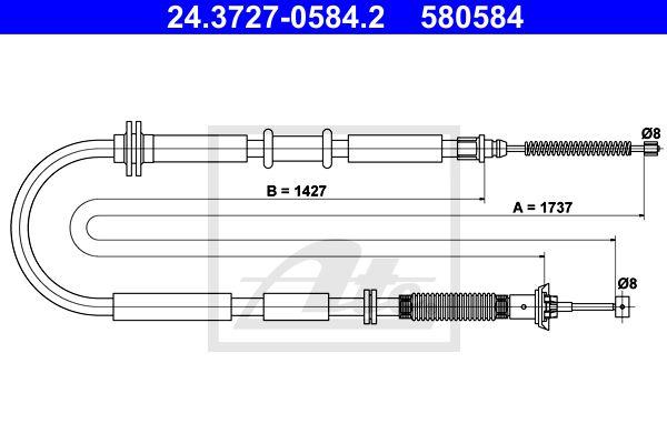 Трос - ATE 24.3727-0584.2