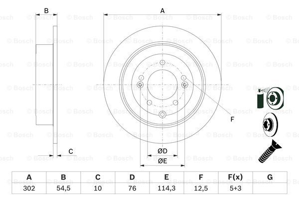 Тормозной диск | зад | - Bosch 0 986 479 E43