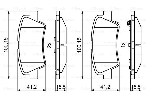 Колодки тормозные дисковые | зад | - Bosch 0 986 494 768