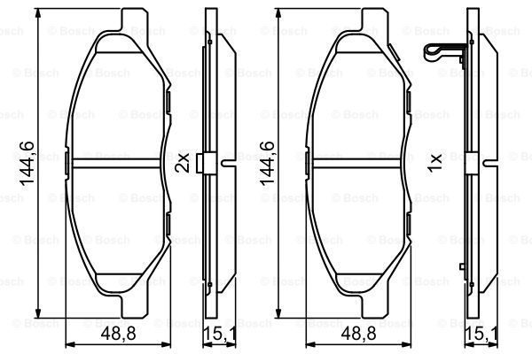 Колодки тормозные дисковые | перед | - Bosch 0 986 494 867