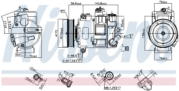 Компрессор кондиционера - Nissens 890632