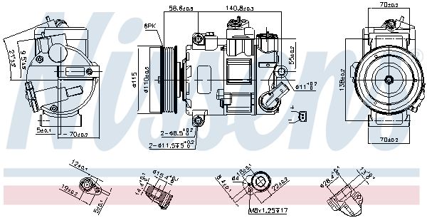 Компрессор кондиционера - Nissens 890633