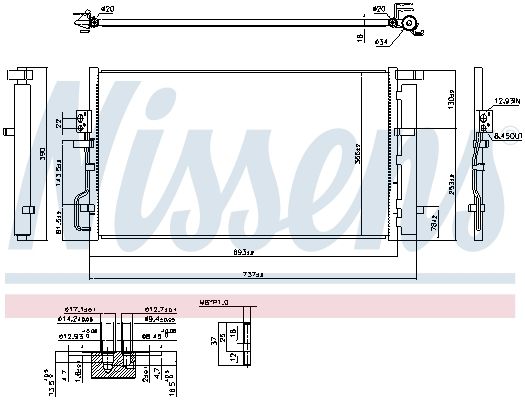 Радиатор кондиционера - Nissens 941063