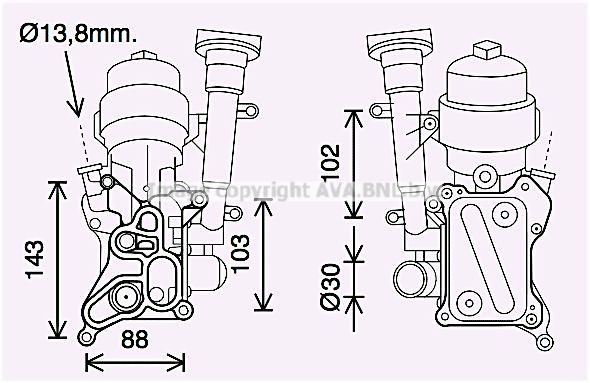 Теплообменник - AVA OL3686H