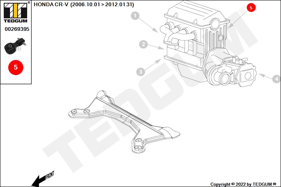 Подушка ДВС правая - TEDGUM 00269395