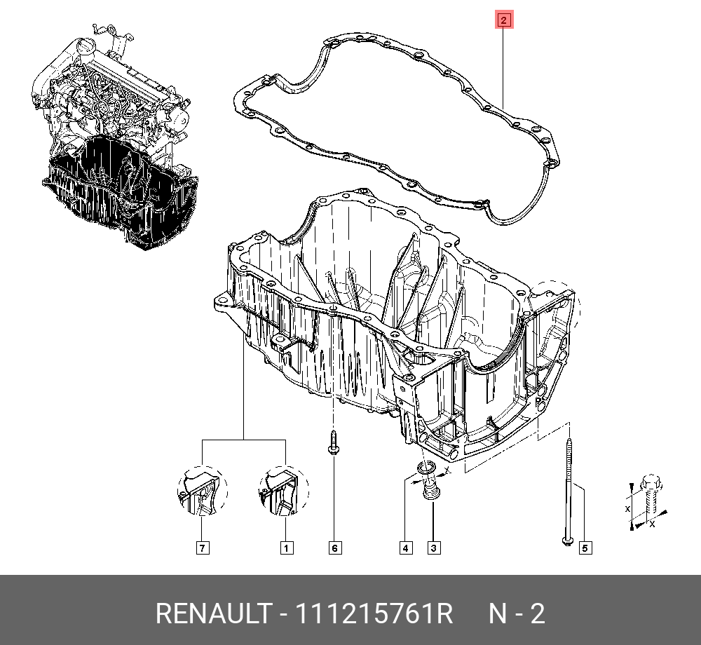 Прокладка головки блока цилиндров - Renault 111215761R