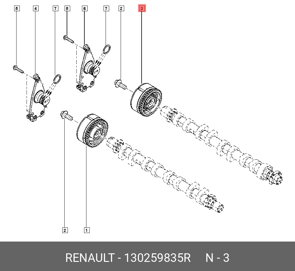 Ролик промежуточный ремня ГРМ - Renault 13025-9835R