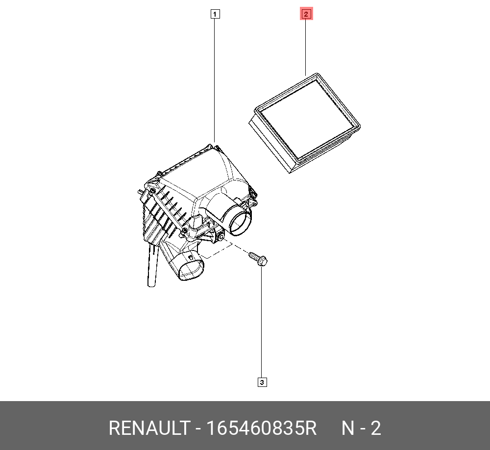 Фильтр воздушный - Renault 16 54 608 35R