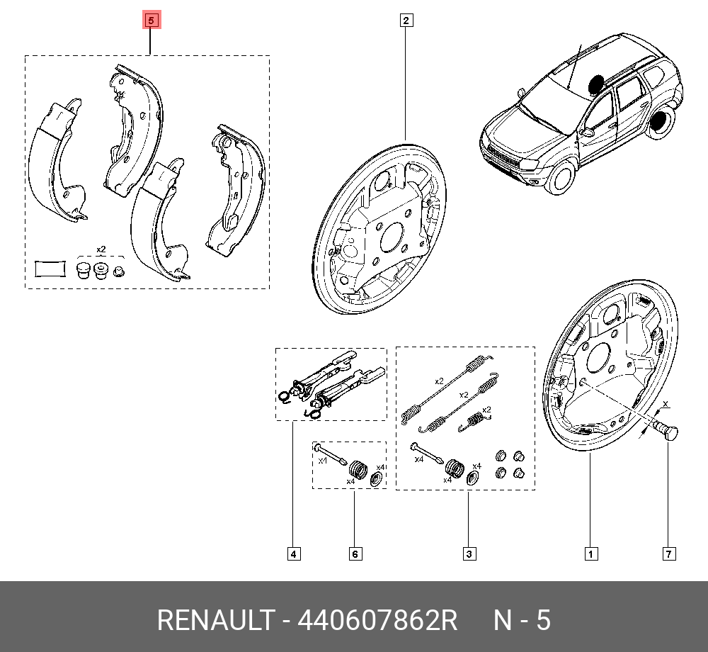 Колодки тормозные дисковые - Renault 440607862R