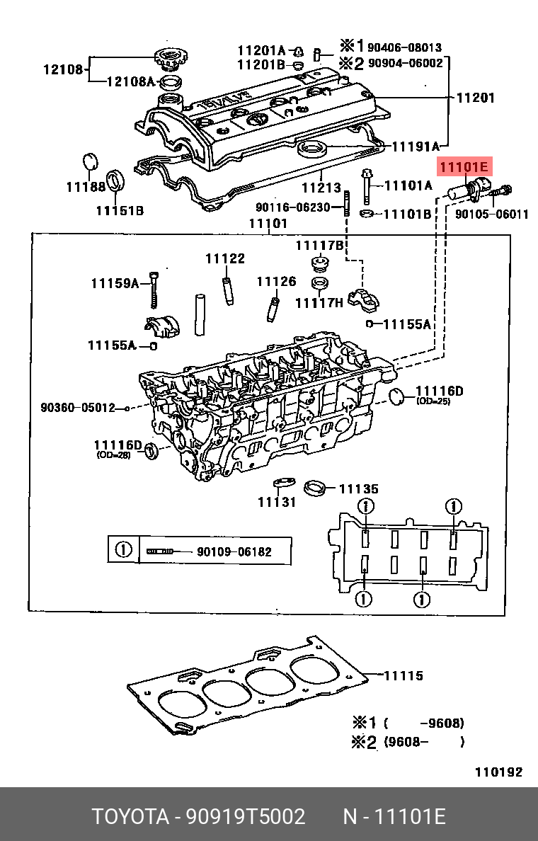 Датчик положения распредвала - Toyota 90919T5002
