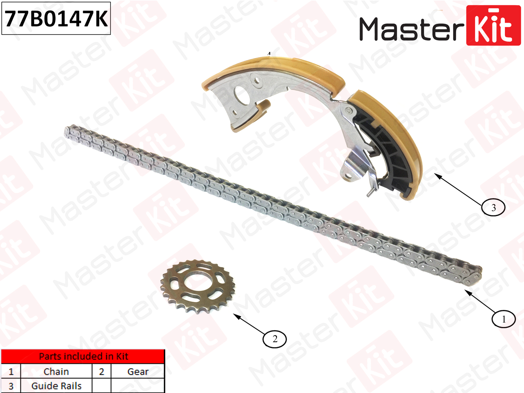 Комплект цепи ГРМ - Master KiT 77B0147K