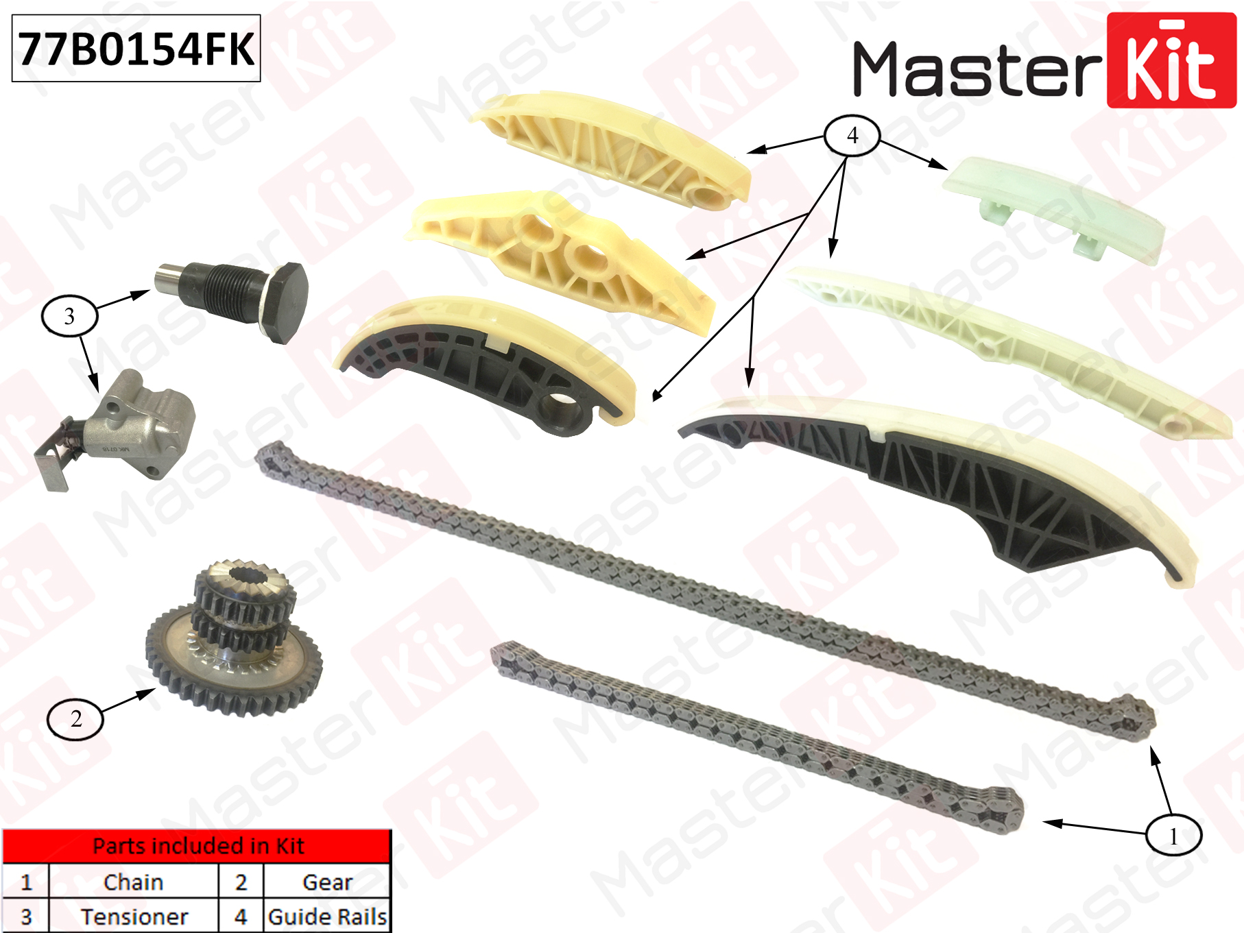 Комплект цепи ГРМ - Master KiT 77B0154FK
