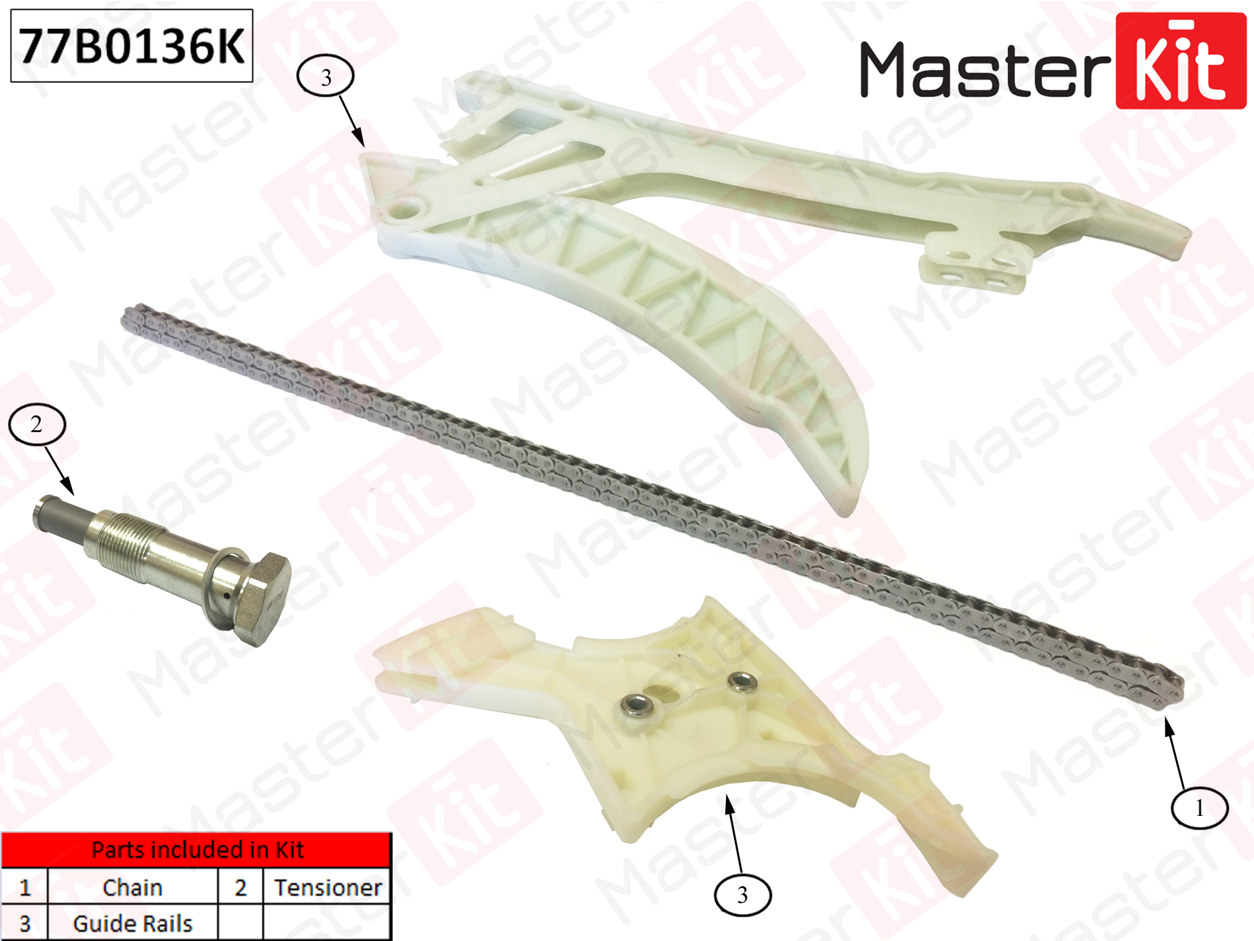 Комплект цепи ГРМ - Master KiT 77B0136K