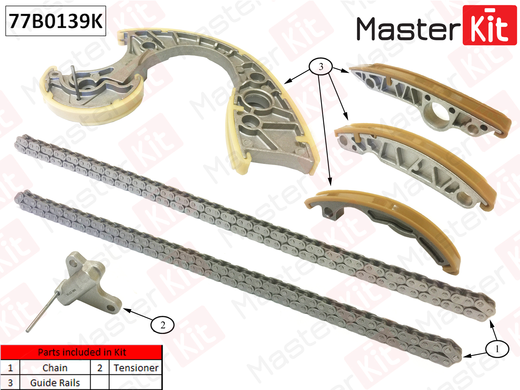 Комплект цепи ГРМ - Master KiT 77B0139K