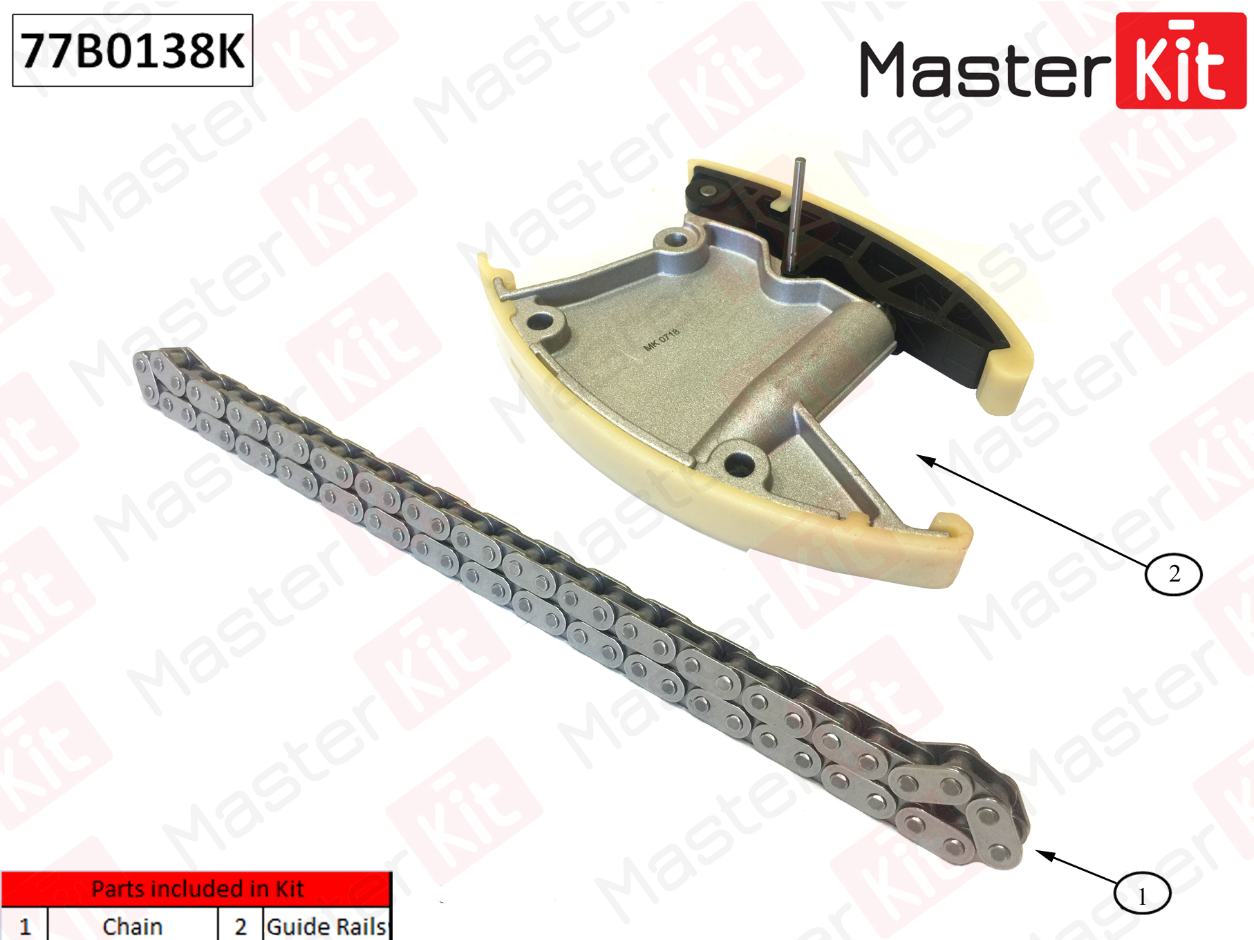 Комплект цепи привода распределительного вала | прав | - Master KiT 77B0138K