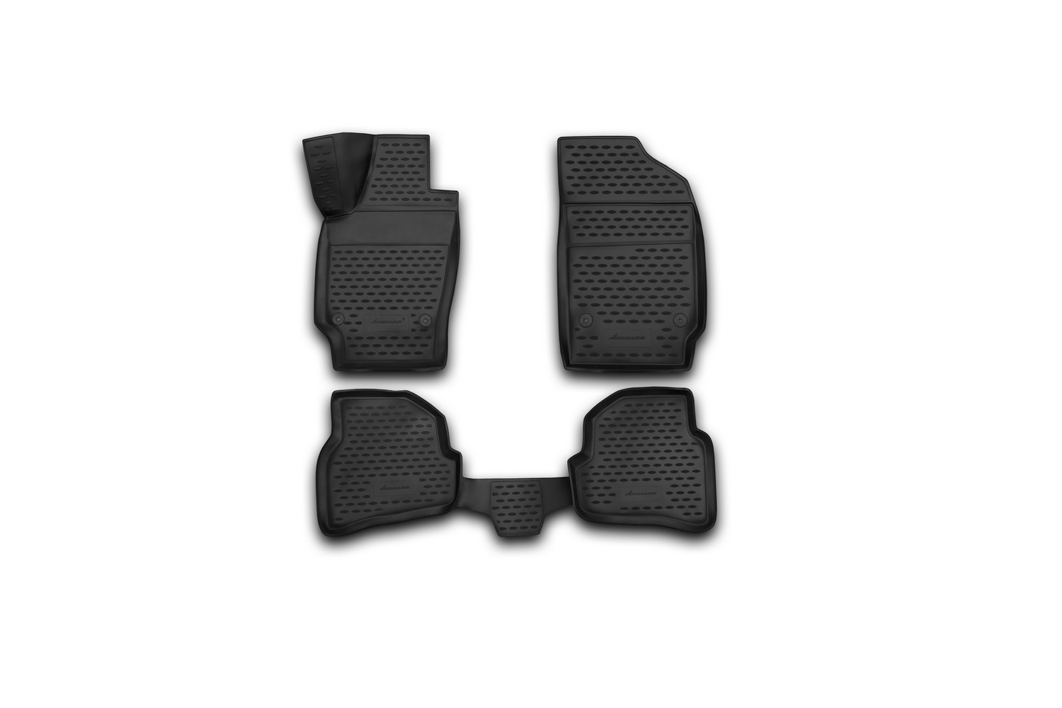 Коврики 3D в салон подходят для VW Polo 2010-2020, 4 шт. сед. (полиуретан)   Фольксваген Поло - Autofamily NLC.3D.51.30.210k