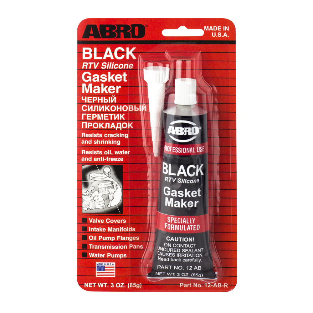 Герметик-прокладка силиконовый черный (85г) Masters (abro) - ABRO 12ABCHRES