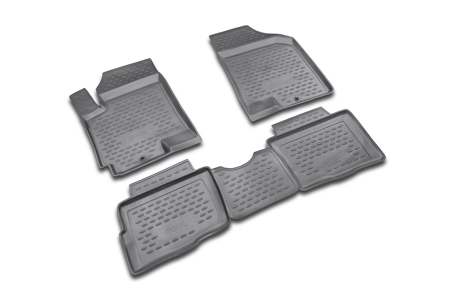 Коврики в салон KIA Soul 2008->, 4 шт. (полиуретан) - Autofamily NLC.25.25.210
