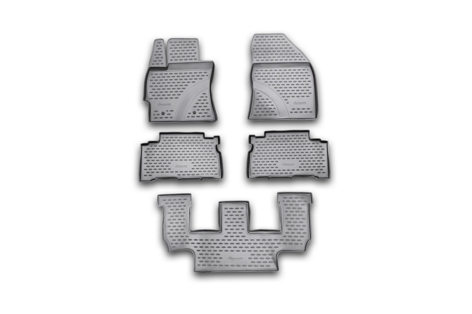 Коврики в салон toyota Verso, 3 ряда 10/2009-2013, 5 шт. (полиуретан) - Autofamily NLC.48.20.210