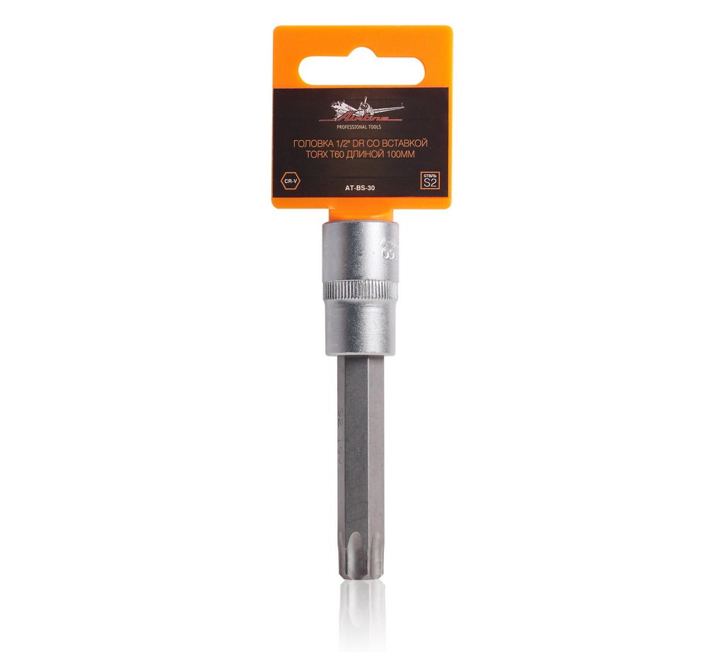 Головка 1/2 DR со вставкой torx T60 длиной 100мм - AIRLINE AT-BS-30
