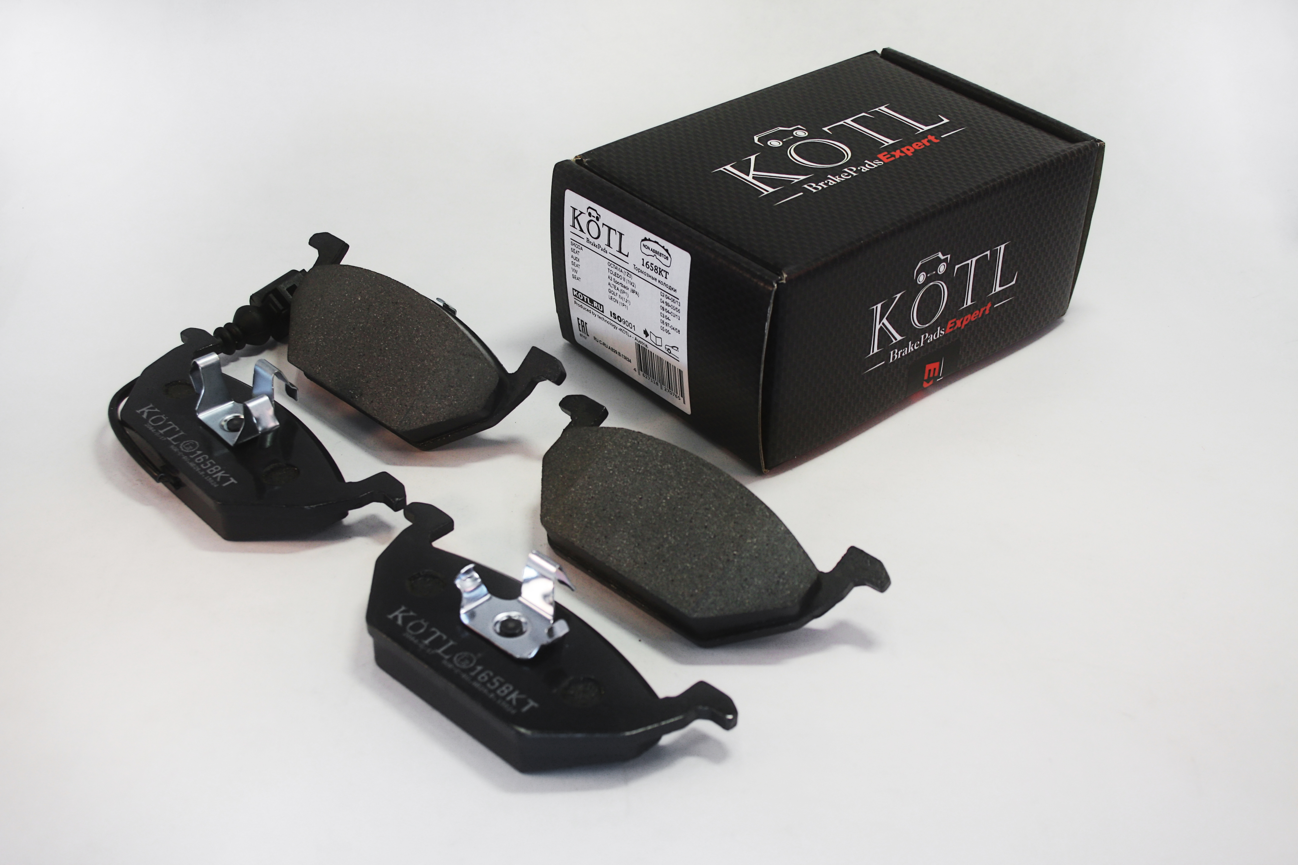 Колодки тормозные передние VW Polo, Golf, Octavia, audi a1,2,3, OEM 1j0698151d без д. | перед | - KoTL 1658KT