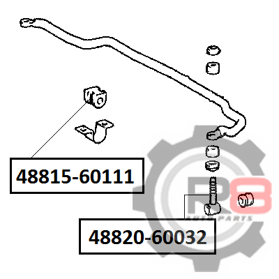 Стабилизатор 48820-60032* R8 - R8 R8-48820-60032