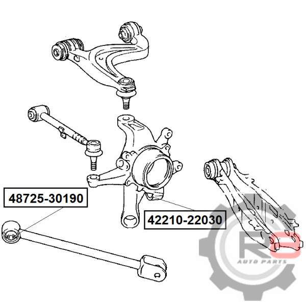 Сайлентблок 42210-22030* R8 - R8 R8-42210-22030