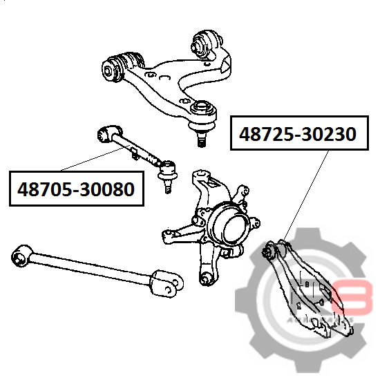 Рычаг 48705-30080* R8 - R8 R8-48705-30080