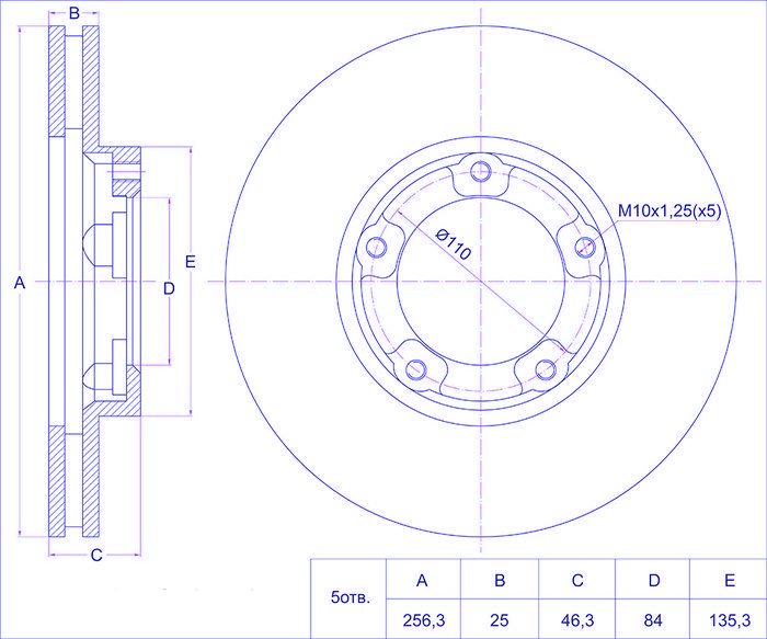 Диск тормозной - Ti-Guar TG-43512-35180