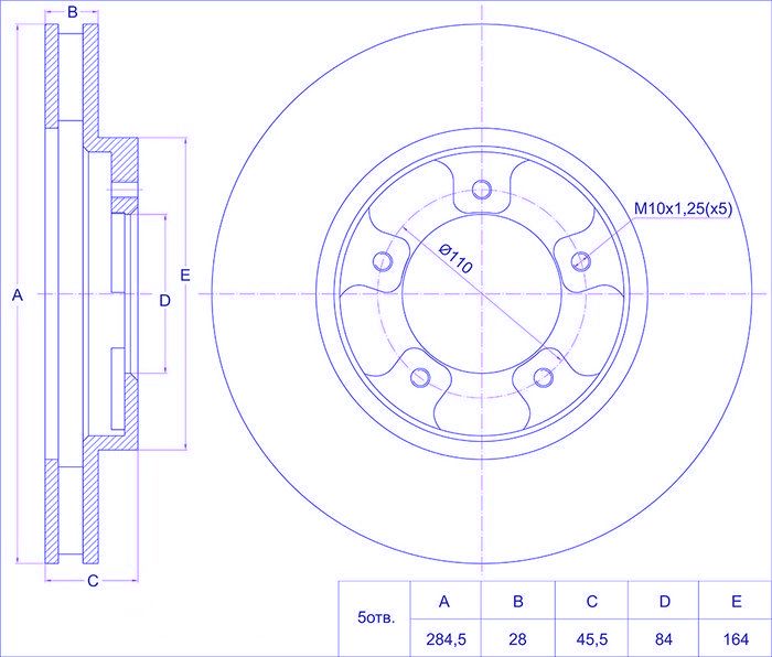 Диск тормозной - Ti-Guar TG-43512-26120