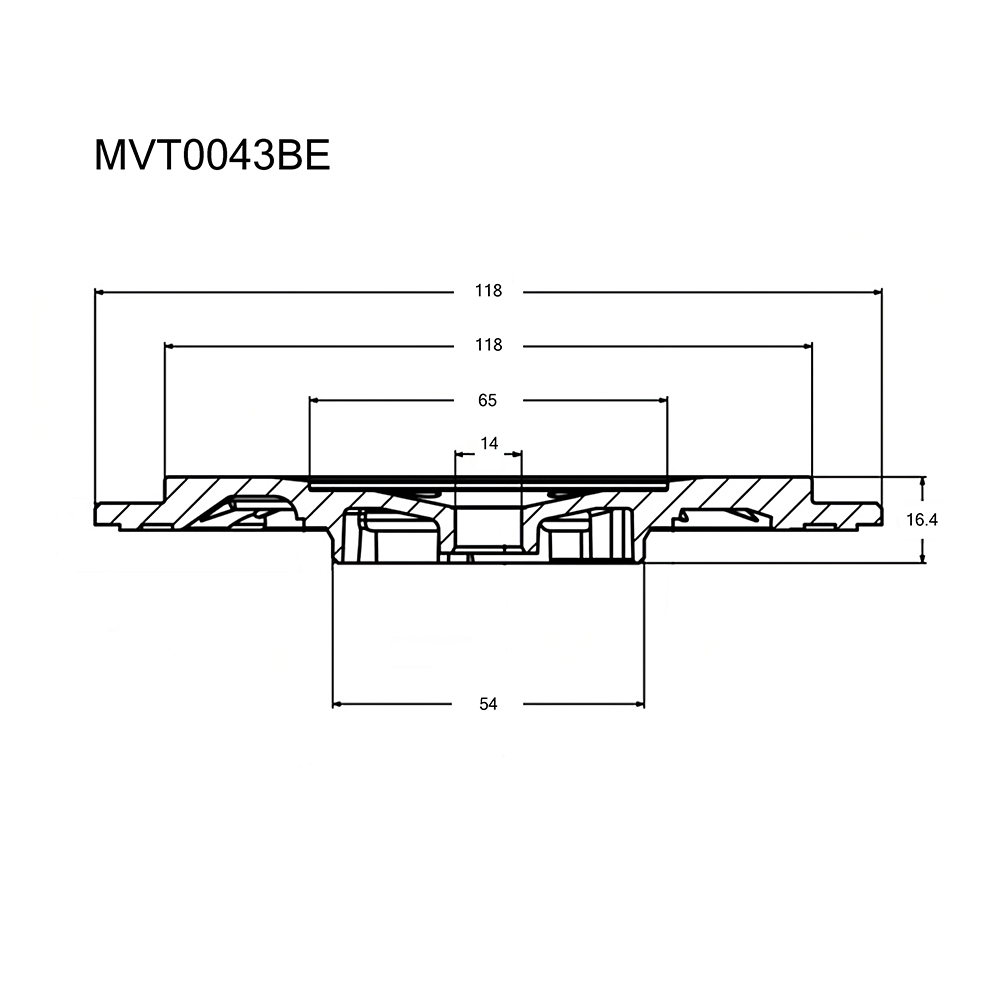 Задняя пластина турбокомпрессора - Krauf MVT0043BE