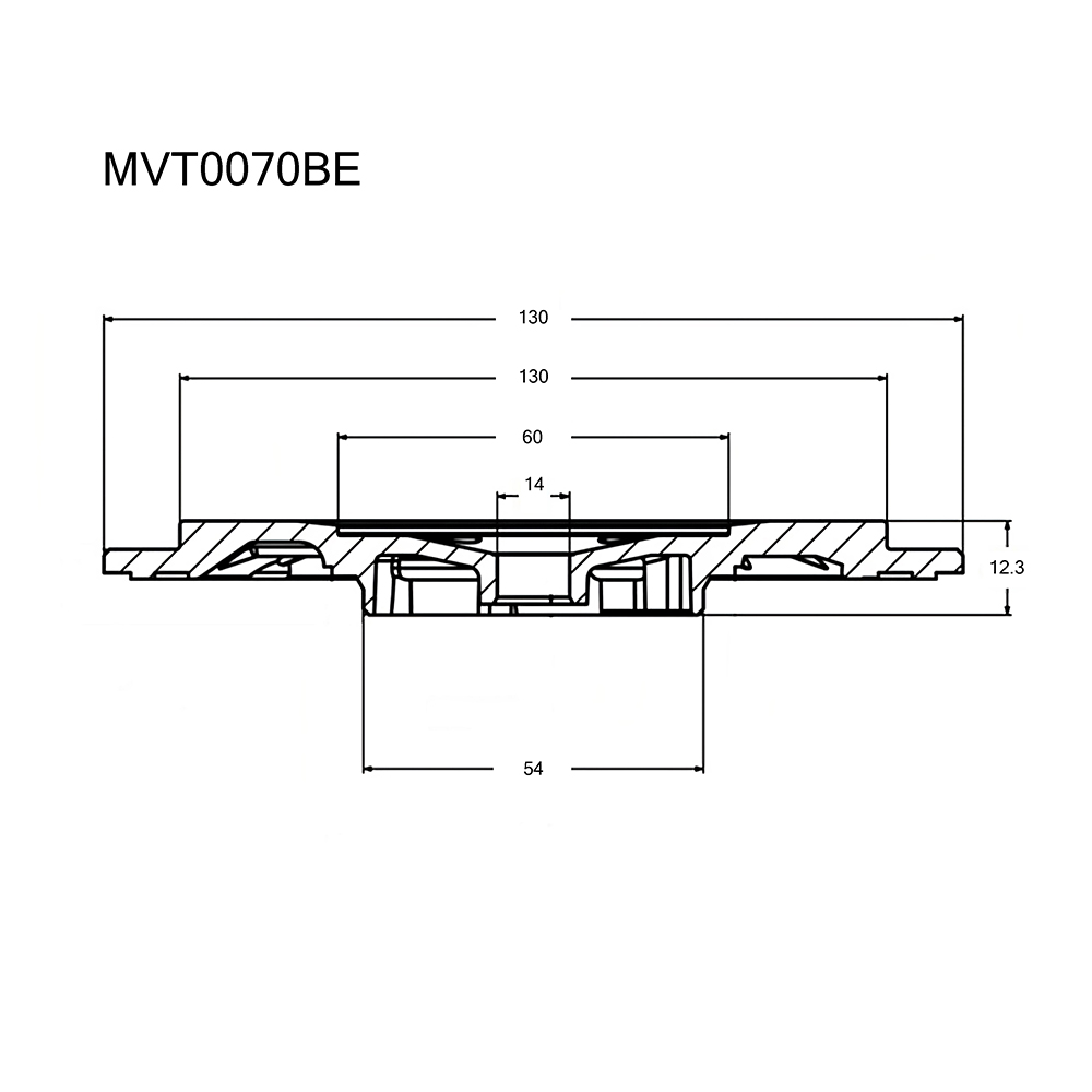 Задняя пластина турбокомпрессора - Krauf MVT0070BE