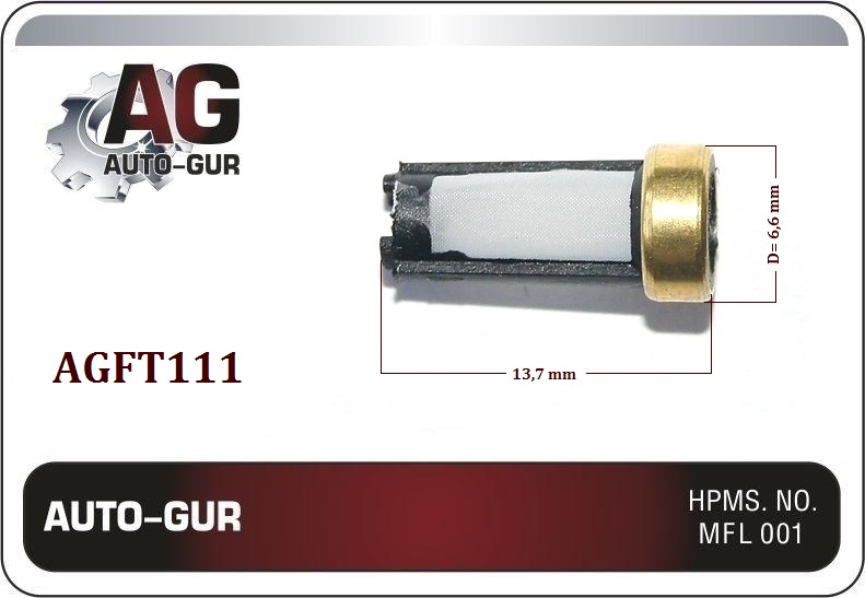 Фильтр топливной форсунки 6,6*13,7 - Auto-GUR AGFT111