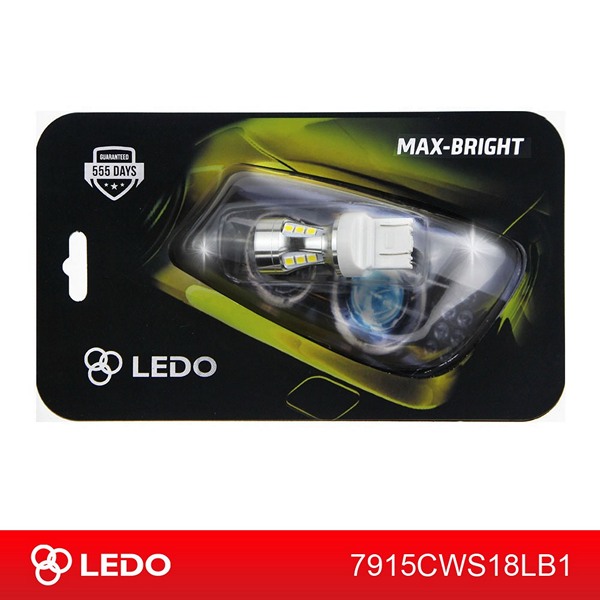 Лампа светодиодная w21/5w Max-Bright 18smd 12V бел - LEDO 7915CWS18LB1