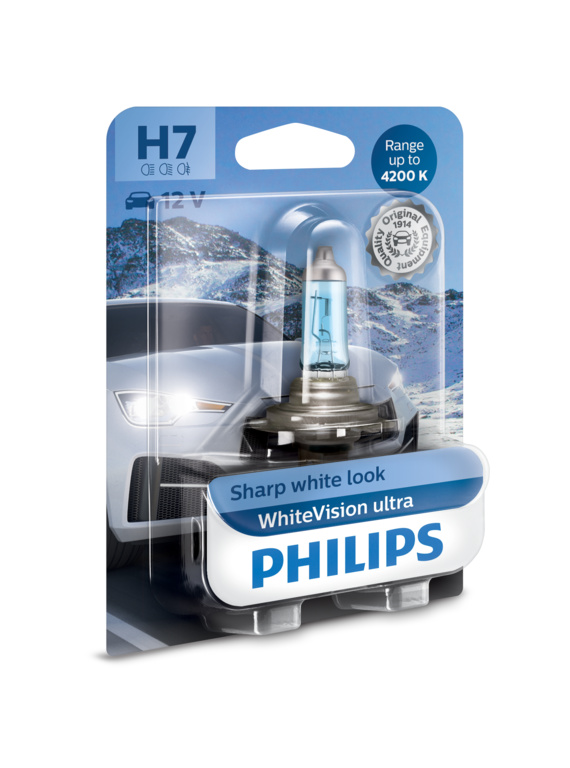 Лампа H7 WhiteVision ultra B1 Philips                12972WVUB1