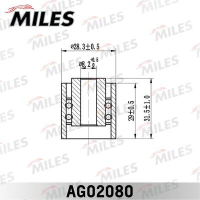 Ролик ремня грм audi a4 vw golf 3 vw passat 17d 19d Miles AG02080 1097₽