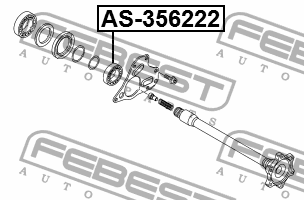 Подшипник приводного вала 35x62x22 прав лев Febest AS-356222 Ауди 1634₽