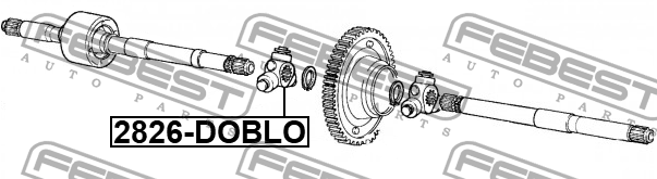 Трипоид 21x3195 прав лев Febest 2816-DOBLO Фиат 2468₽