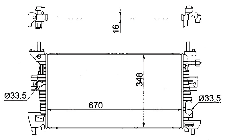 Радиатор - AUTOLEADER FD-FOCIII-1216