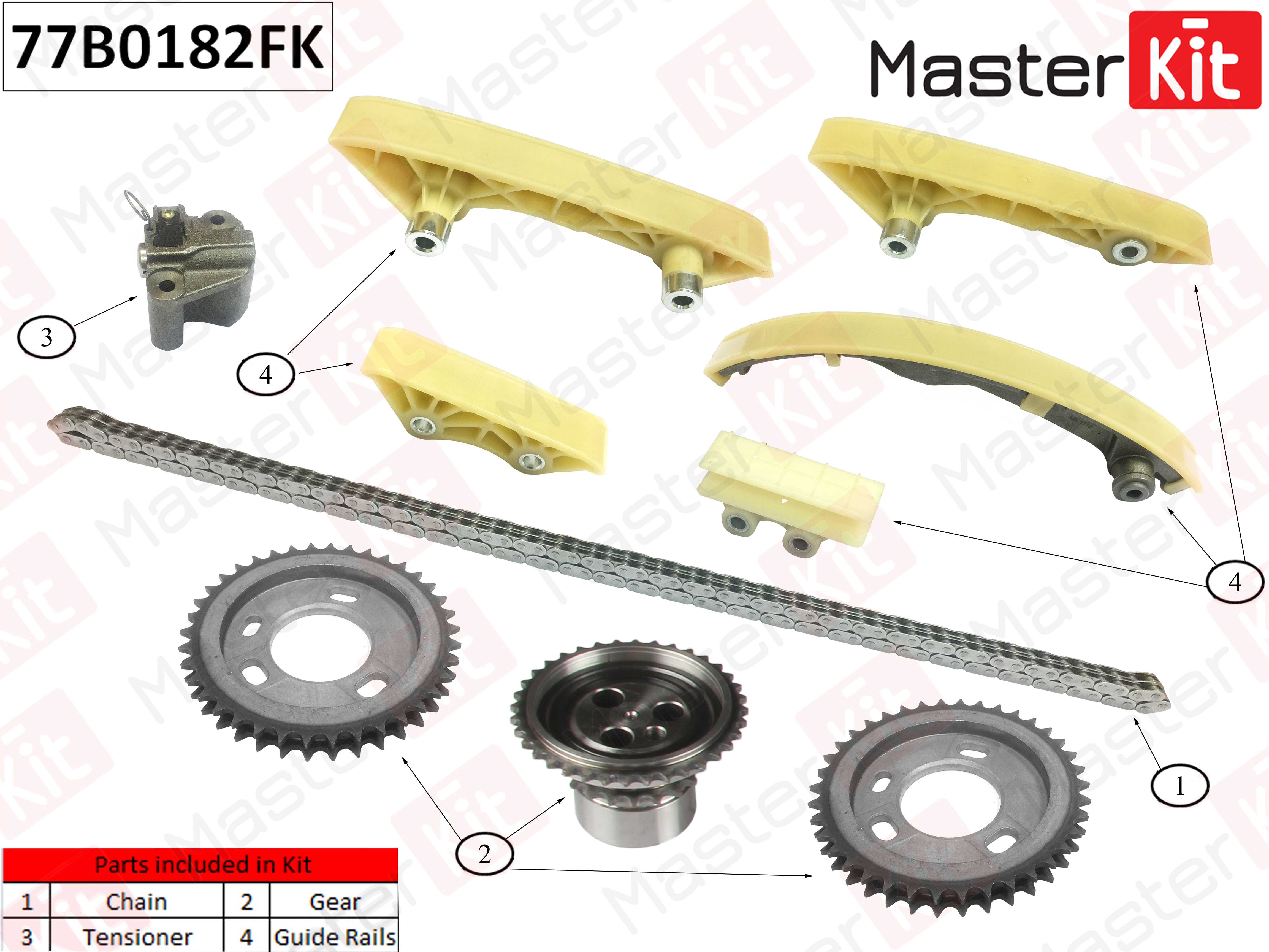 Комплект цепи ГРМ - Master KiT 77B0182FK
