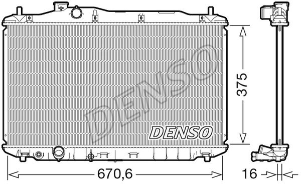 Радиатор системы охлаждения - Denso DRM40105