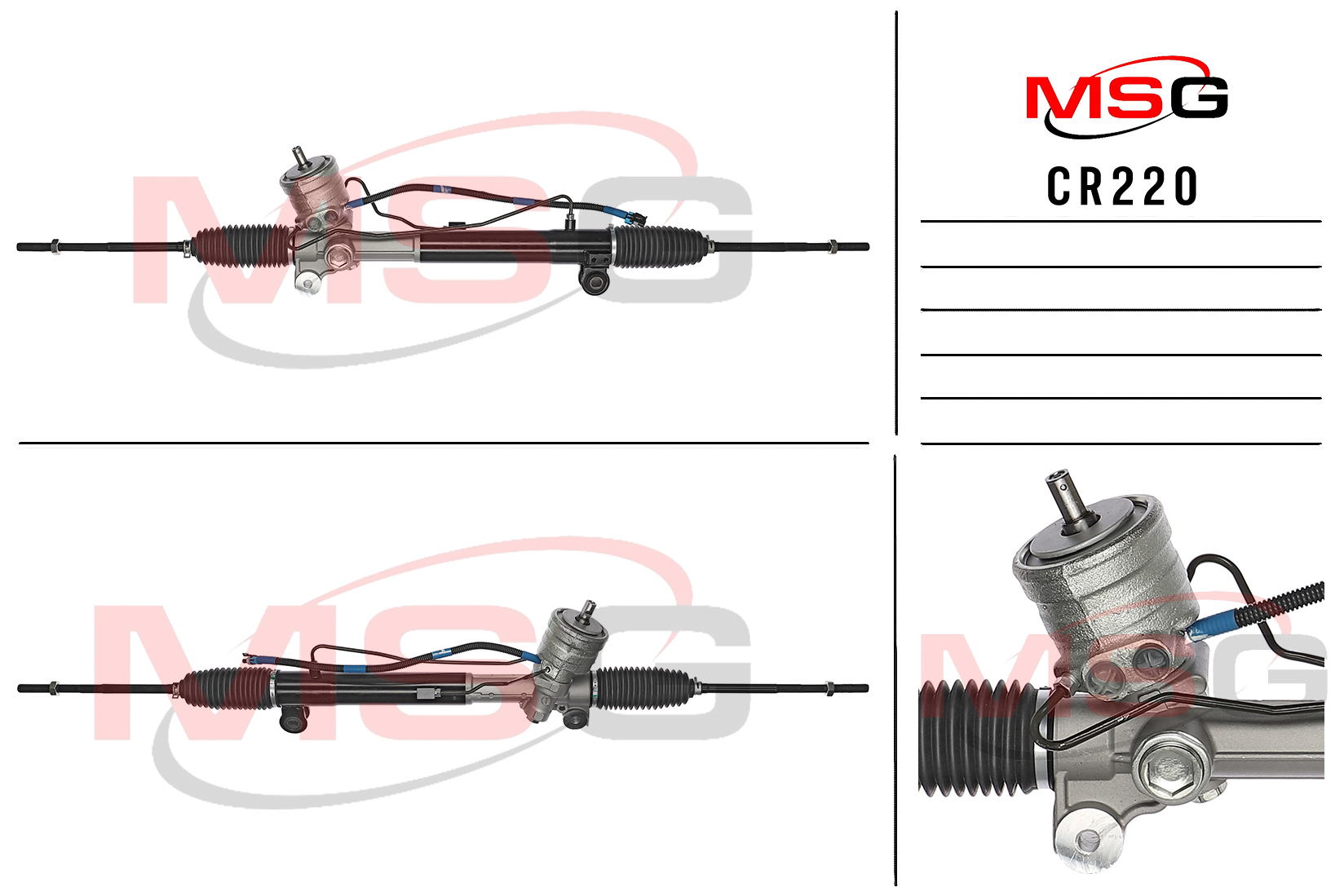 Рулевая рейка c ГУР новая Chevrolet Captiva 2006-, opel Antara 2006- - MSG CR220