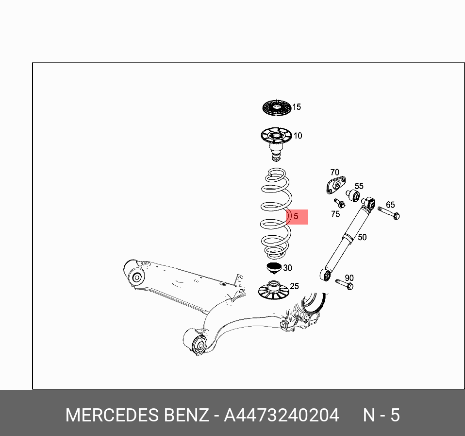 Пружина ходовой части - Mercedes 4473240204