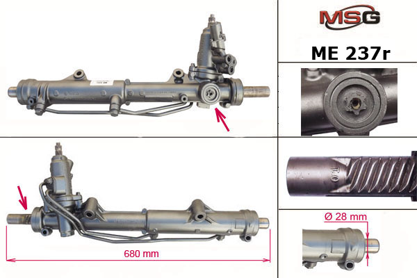 Рулевая рейка с ГУР восстановленная mercedes-benz e-class (w212) 09-11,e-class (w212) 13-,e-class T- - MSG ME237R