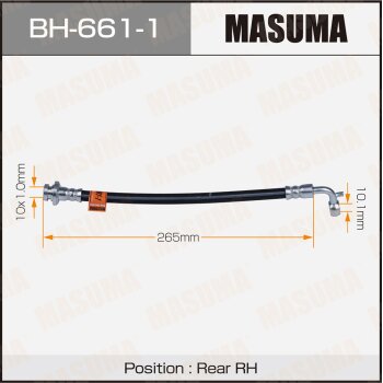 Шланг тормозной | зад | - Masuma BH6611