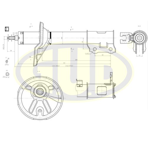 Амортизатор | зад лев | - GUD GSA332109