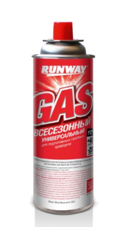 Газ для портативных газовых горелок всесезонный сжиженный 520мл аэрозоль runway - Runway RW6137