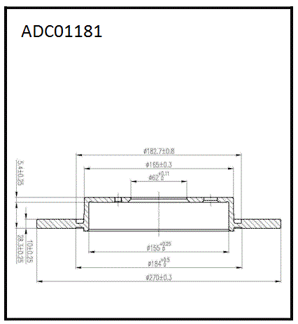 Диск тормозной | зад | - Allied Nippon ADC01181