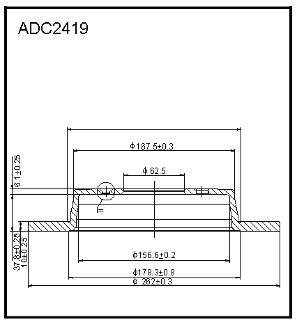 Диск тормозной | зад | - Allied Nippon ADC2419